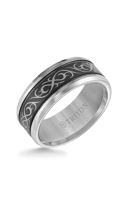 Triton Wedding Bands Carved 11-4208MC-G
