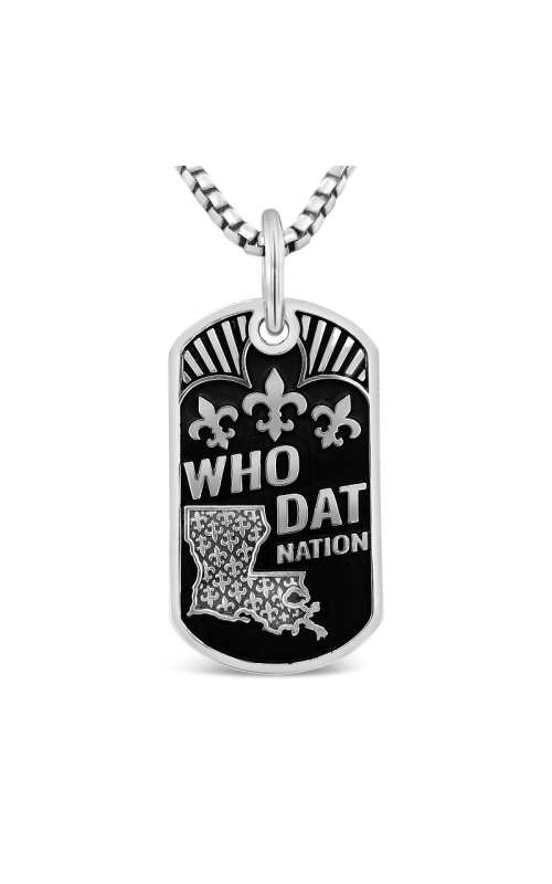 Who Dat Necklace  WDTAG6-SIL