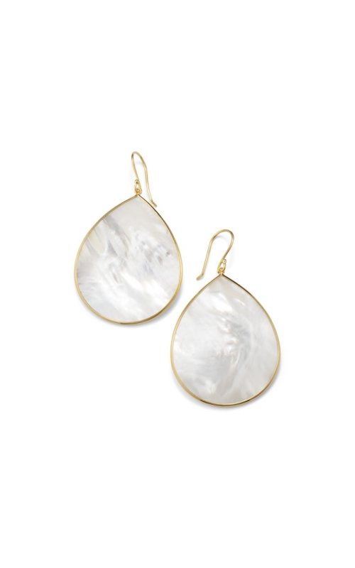 Jumbo Stone Teardrop Earrings in 18K Gold