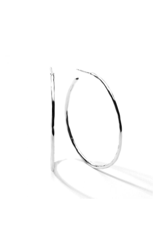 Medium Squiggle #3 Hoop Earrings in Sterling Silver