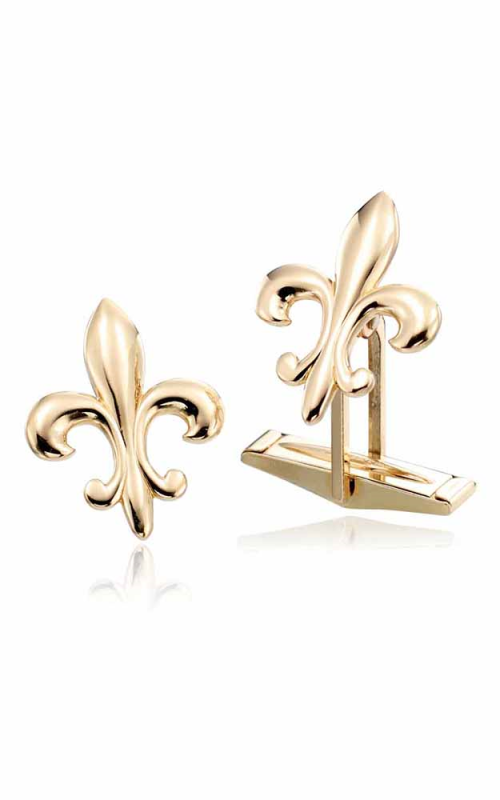 14K Yellow Gold Fleur de Lis Cufflinks